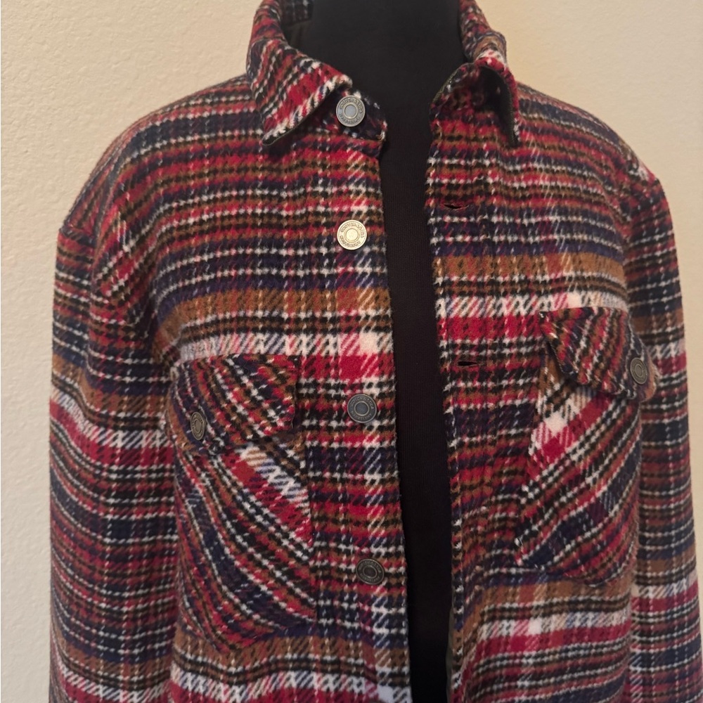 Scotch & Soda Red & Blue Wool Jacket Medium - Picture 3 of 10